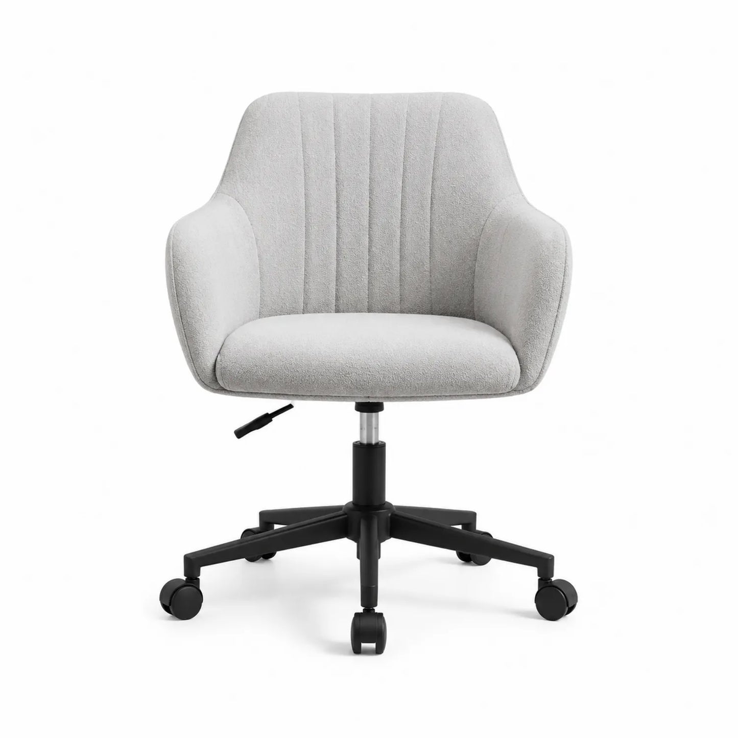 Chaise de bureau en tissu avec roulettes et hauteur réglable