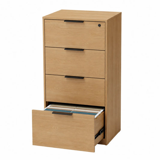 Classeur à tiroirs en bois de chêne 4 tiroirs 132 cm